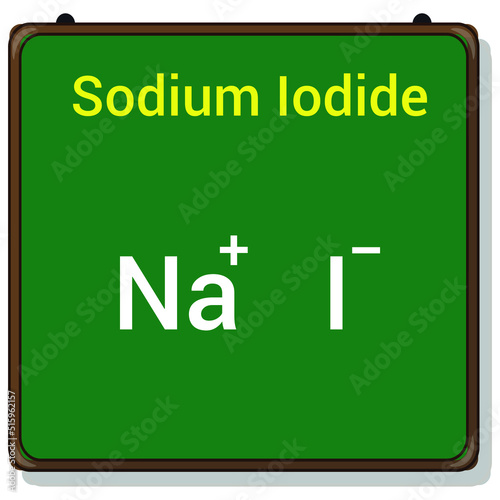 chemical structure of Sodium iodide (NaI)