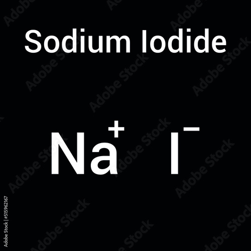 chemical structure of Sodium iodide (NaI)