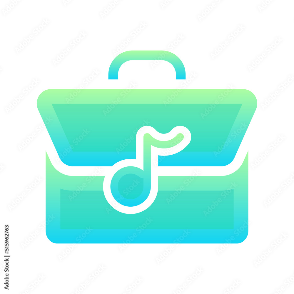 suitcase music logo gradient design template icon element suitcase music logo gradient design template icon element