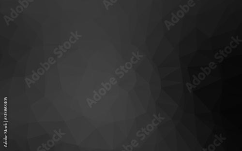 Dark Silver, Gray vector polygon abstract background.