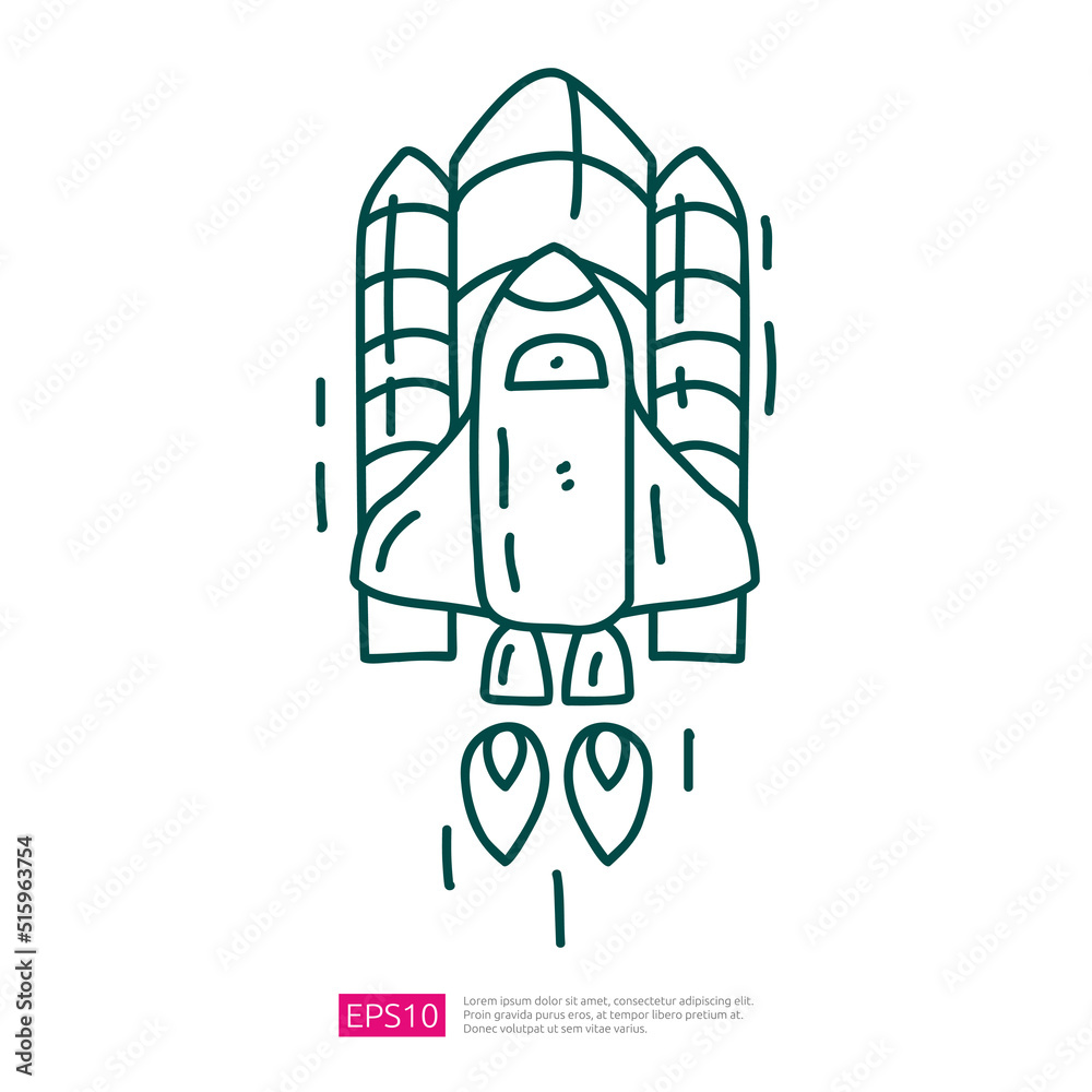 Space Shuttle and Rocket Doodle Space Shuttle and Rocket Doodle