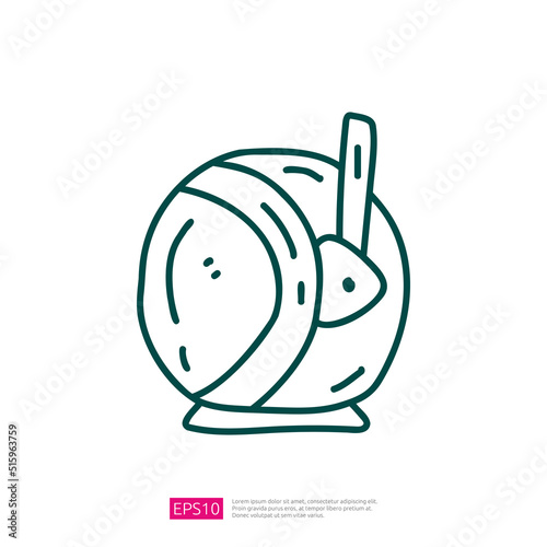 Hand Drawn Astronaut Helmet Doodle