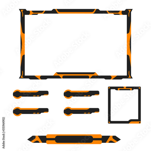 Live stream overlay border frame for gaming and streaming