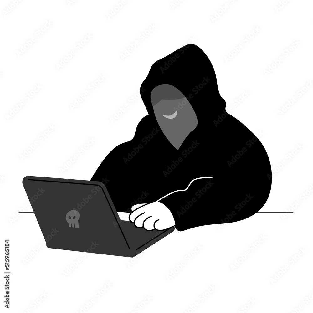 hacker with laptop hacker with laptop