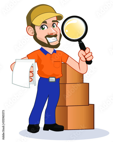 box sender mascot cartoon in vector