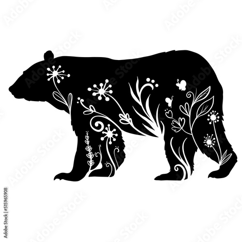 bear, bear line art, bear outline, animal, bear doodle, bear zentangle, bear flower, bear mandala, handrawn, hand drawn, hand draw, vector, silhouette, mammal, illustration, elephant, wild, dog, wildl