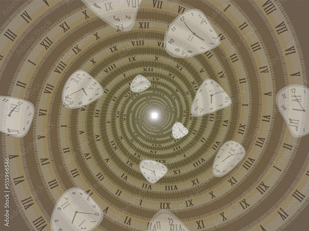 Obraz premium 時間経過のバックグラウンド セピア ベクターイラストレーション