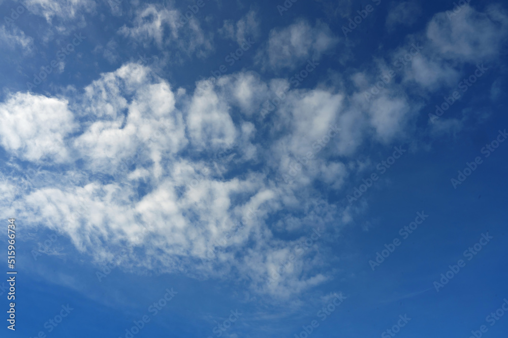 blue sky with dramatic clouds
