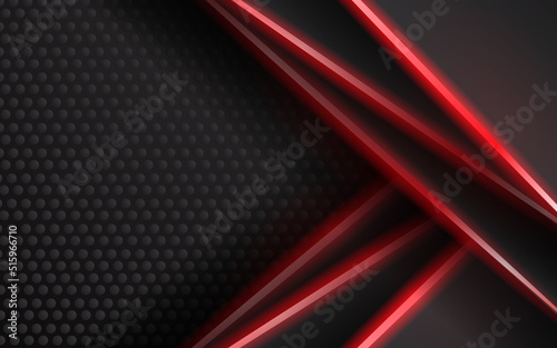 Abstract modern technology red neon light background