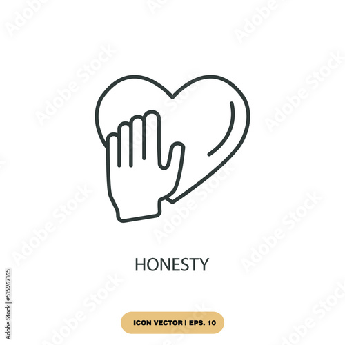 honesty icons  symbol vector elements for infographic web