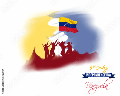 Vector illustration for Venezuela Independence Day