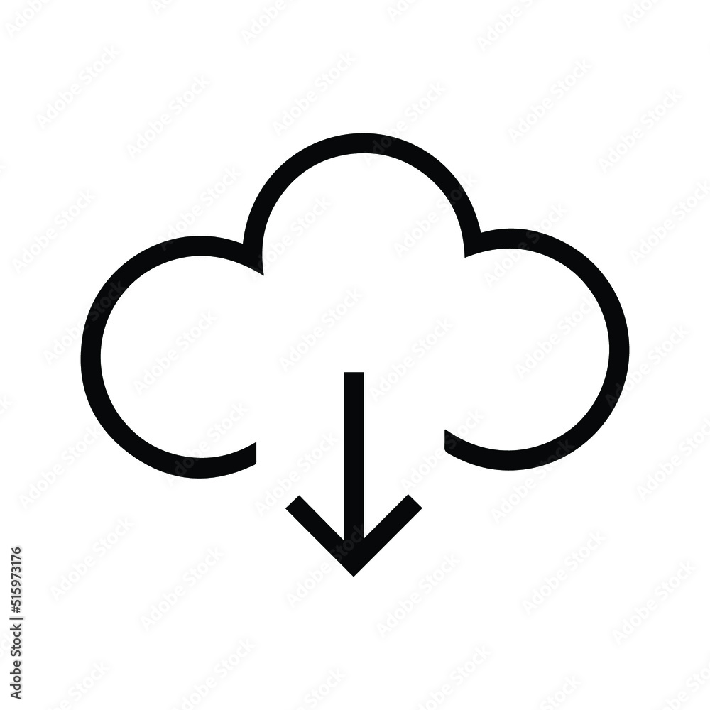 Cloud download or network storage icon Cloud download or network storage icon