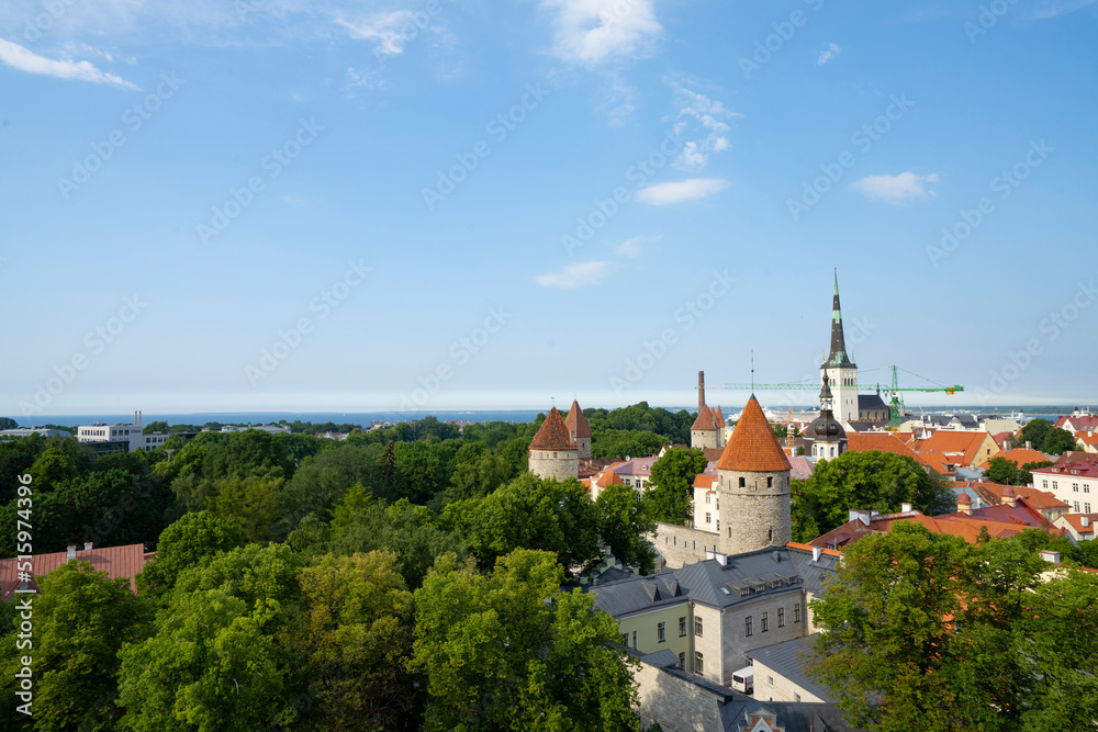The panorama of Tallinn, Estonia