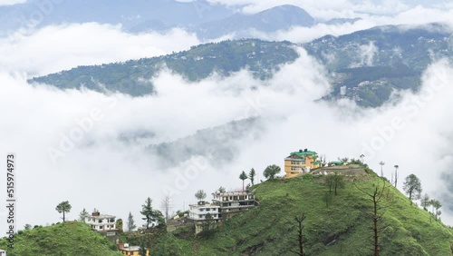 Timelapse of Hills of Himalayas in Shimla, Himachal Pradesh, India