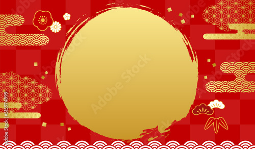 正月、新春セールの和風なバナー、ポスター背景(セール、初売り、バナー,ポスター,art,holiday,japan,japanese,china,chinese,oriental,asia,asian,card,celebration,Invitation,happy,new.year)