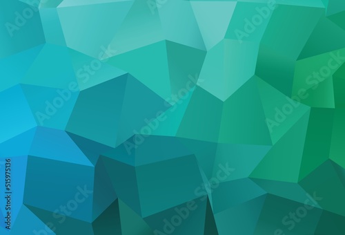 Light Blue, Green vector polygonal background.