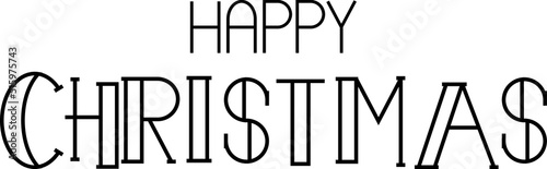Happy Christmas lettering quote