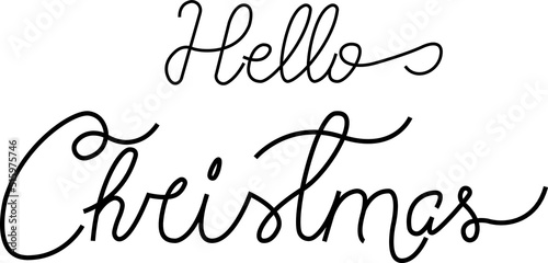 Hello Christmas lettering quote