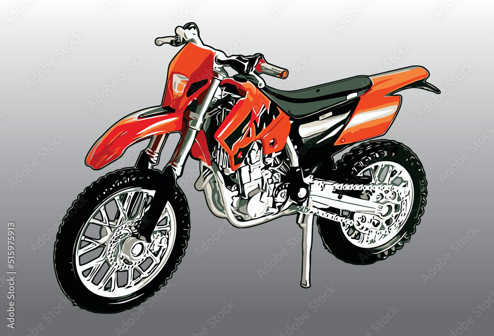 orange and white motocross