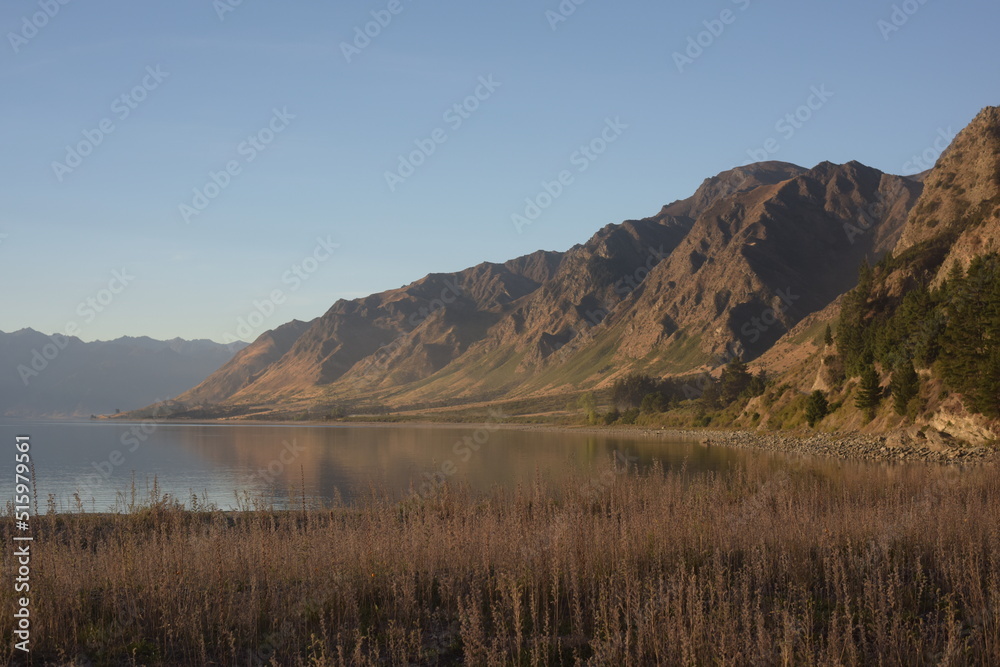 Lake Hawea Mountains in New Zealand