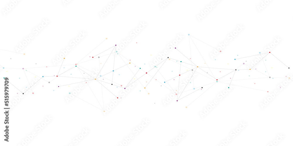 Abstract geometric background with connecting the dots and lines. Networking concept, internet connection and global communication