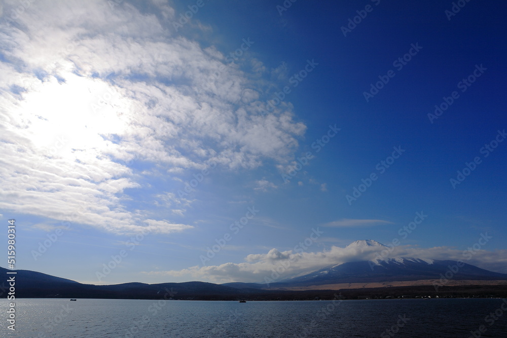山中湖　長池親水公園からの富士山