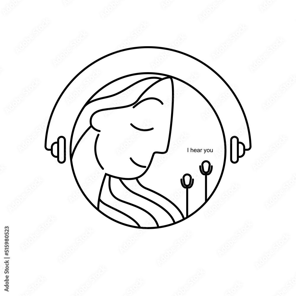 a modern simple linear contour symbolizing an online medical consultation to improve mental health a modern simple linear contour symbolizing an online medical consultation to improve mental health