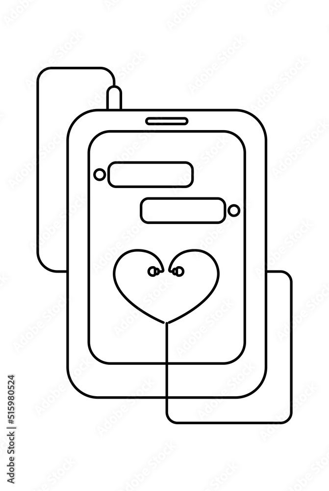 a modern simple linear contour symbolizing an online medical consultation to improve mental health a modern simple linear contour symbolizing an online medical consultation to improve mental health