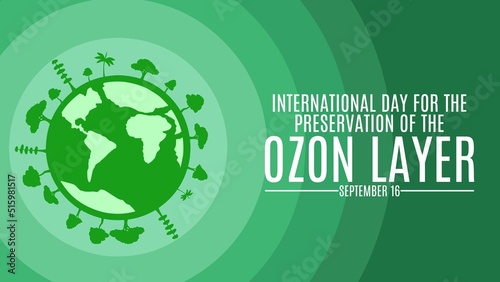 world ozone day. Earth with the ozone layer.