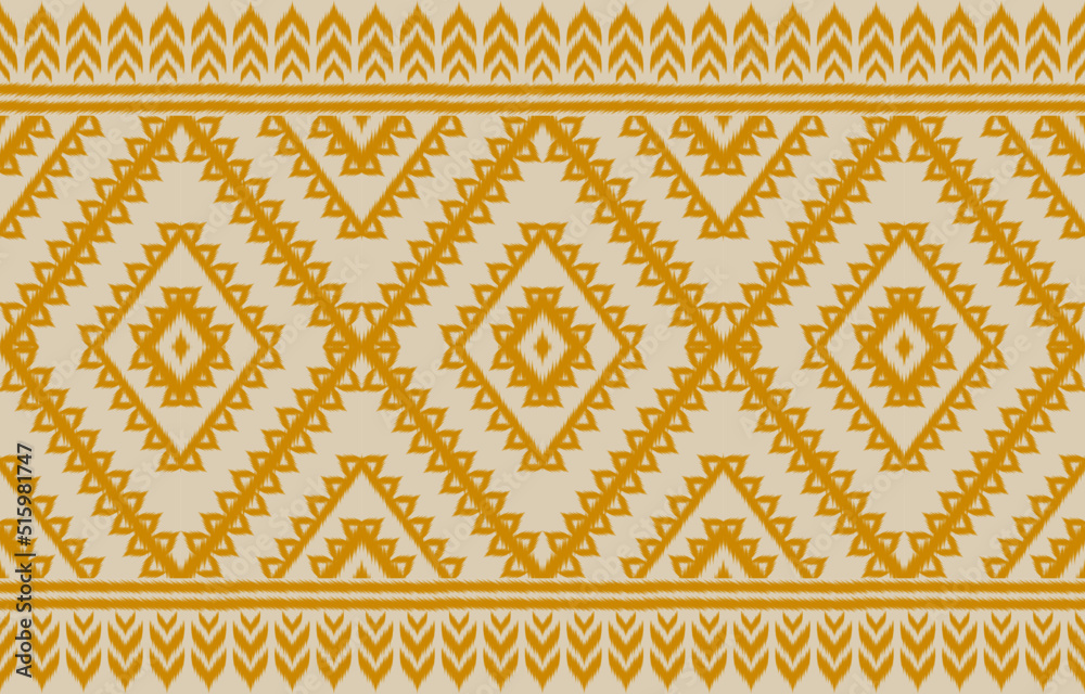 Beautiful carpet ikat art. Geometric ethnic seamless pattern in tribal. Fabric Indian style. Design for background, wallpaper, illustration, fabric, clothing, carpet, textile, batik, embroidery. Beautiful carpet ikat art. Geometric ethnic seamless pattern in tribal. Fabric Indian style. Design for background, wallpaper, illustration, fabric, clothing, carpet, textile, batik, embroidery.