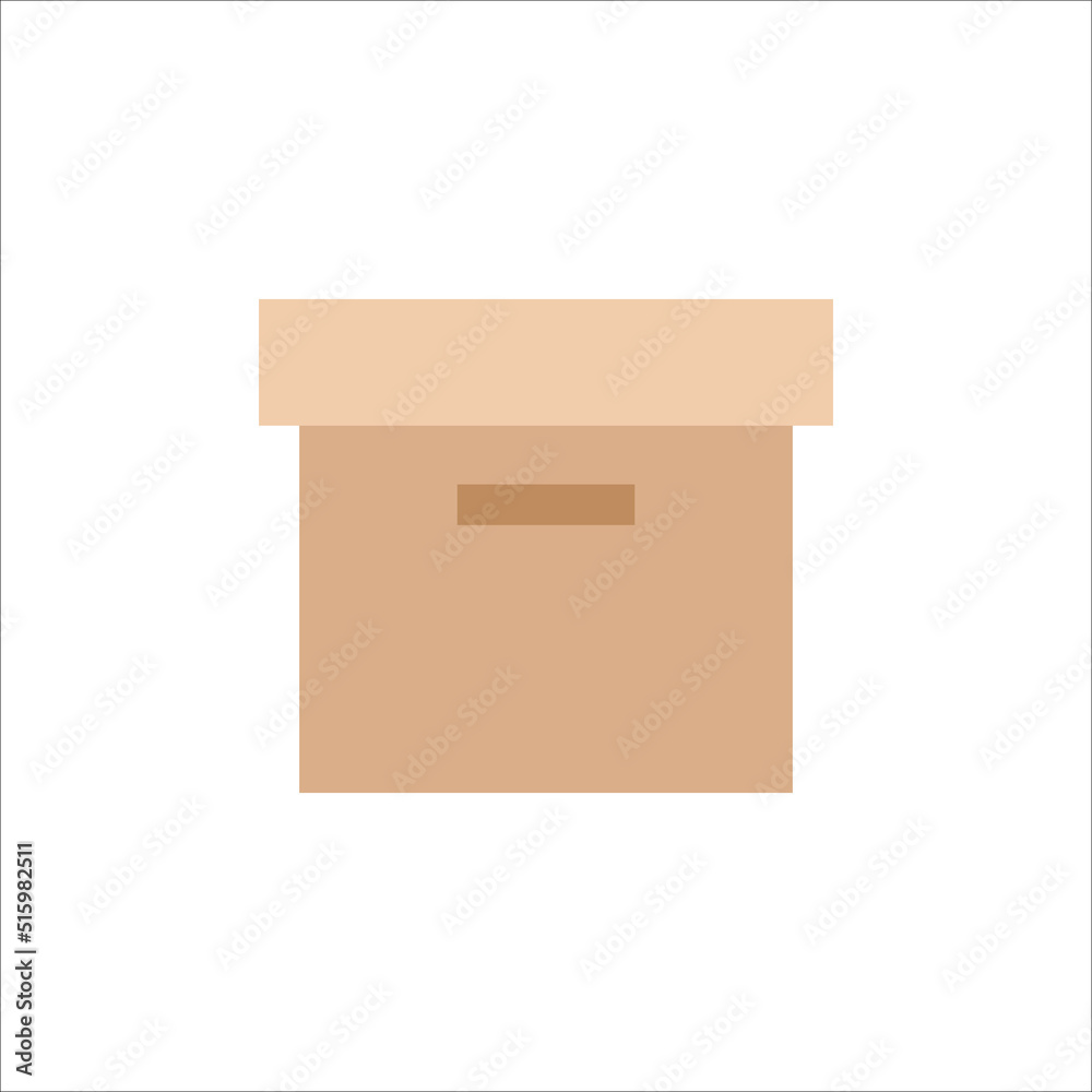Carton box with cover icon, Vector and Illustration. Carton box with cover icon, Vector and Illustration.