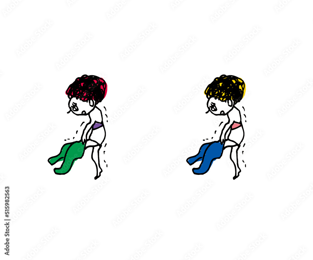 Fototapeta premium 着替える女性