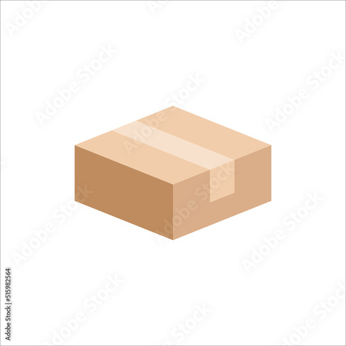 Carton box icon, Vector and Illustration.