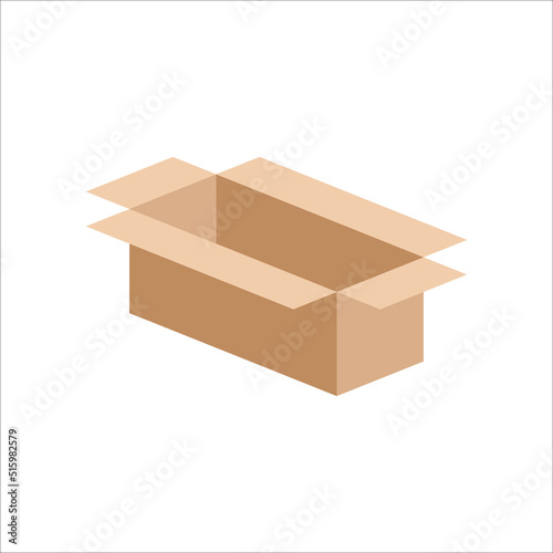 Carton box icon, Vector and Illustration.
