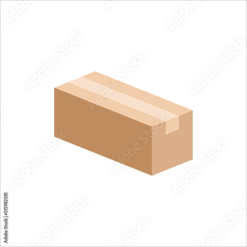 Carton box icon, Vector and Illustration.