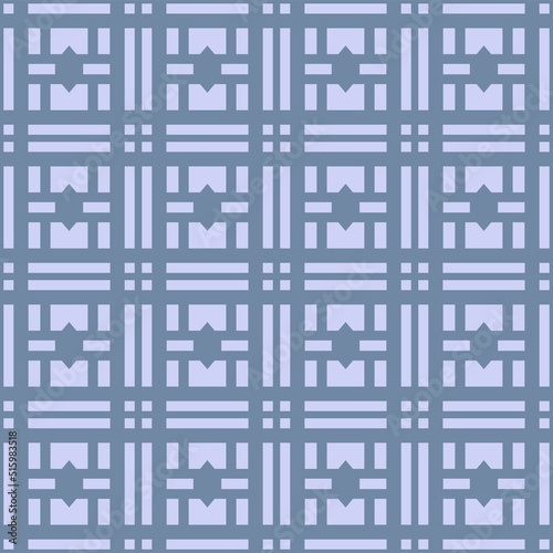 Japanese Square Motif Plaid Vector Seamless Pattern