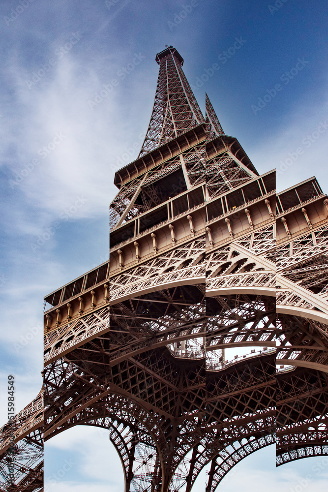 France, Paris, Eiffel Tower, digital composite