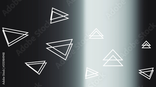 Abstract black and gray background with triangle icon.