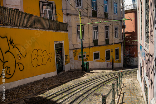 street in the old town of Lisbon