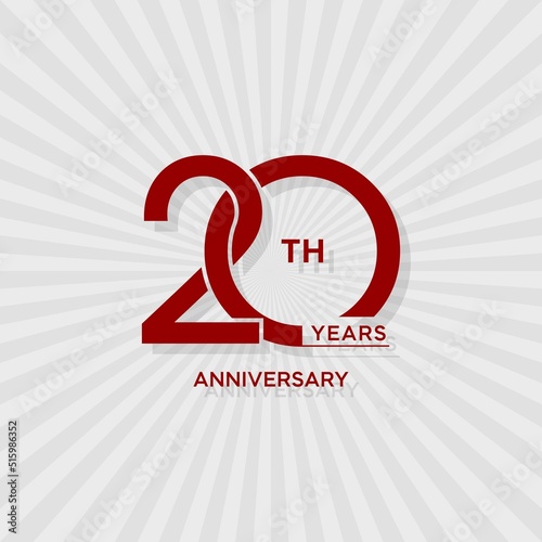 20 years anniversary design template. vector template illustration