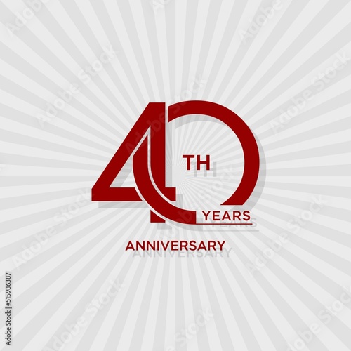 40 years anniversary design template. vector template illustration