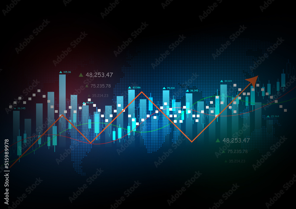 stock market financial pattern abstract background image