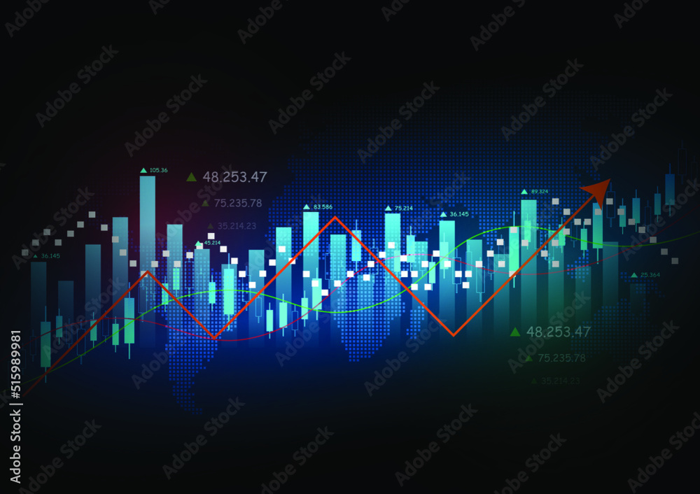 stock market financial pattern abstract background image