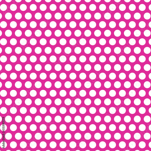seamless pattern with white circles and pink background