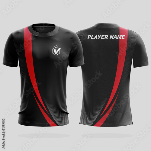 Specification Soccer Sport mockup , Esports Gaming T Shirt Jersey template