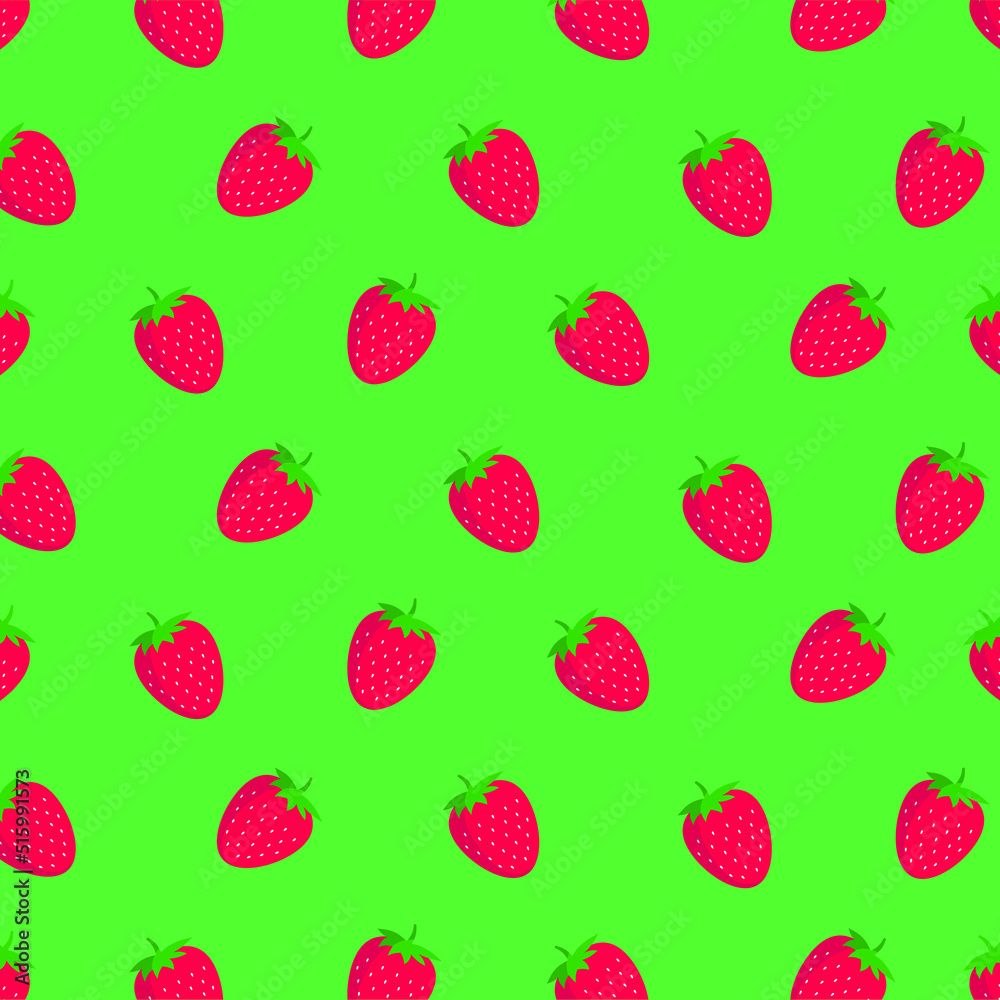 Fruit pattern.Cute fresh mix fruits Strawberry isolated on white background.Design for print screen backdrop tile wallpaper.Summer concept. Vector seamless pattern with strawberries. Great for fabrics Fruit pattern.Cute fresh mix fruits Strawberry isolated on white background.Design for print screen backdrop tile wallpaper.Summer concept. Vector seamless pattern with strawberries. Great for fabrics