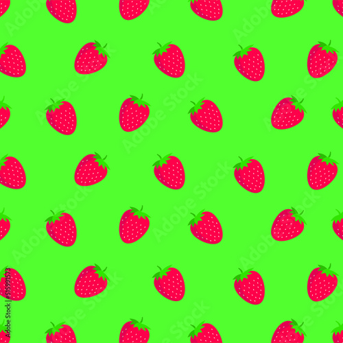 Fruit pattern.Cute fresh mix fruits Strawberry isolated on white background.Design for print screen backdrop tile wallpaper.Summer concept. Vector seamless pattern with strawberries. Great for fabrics