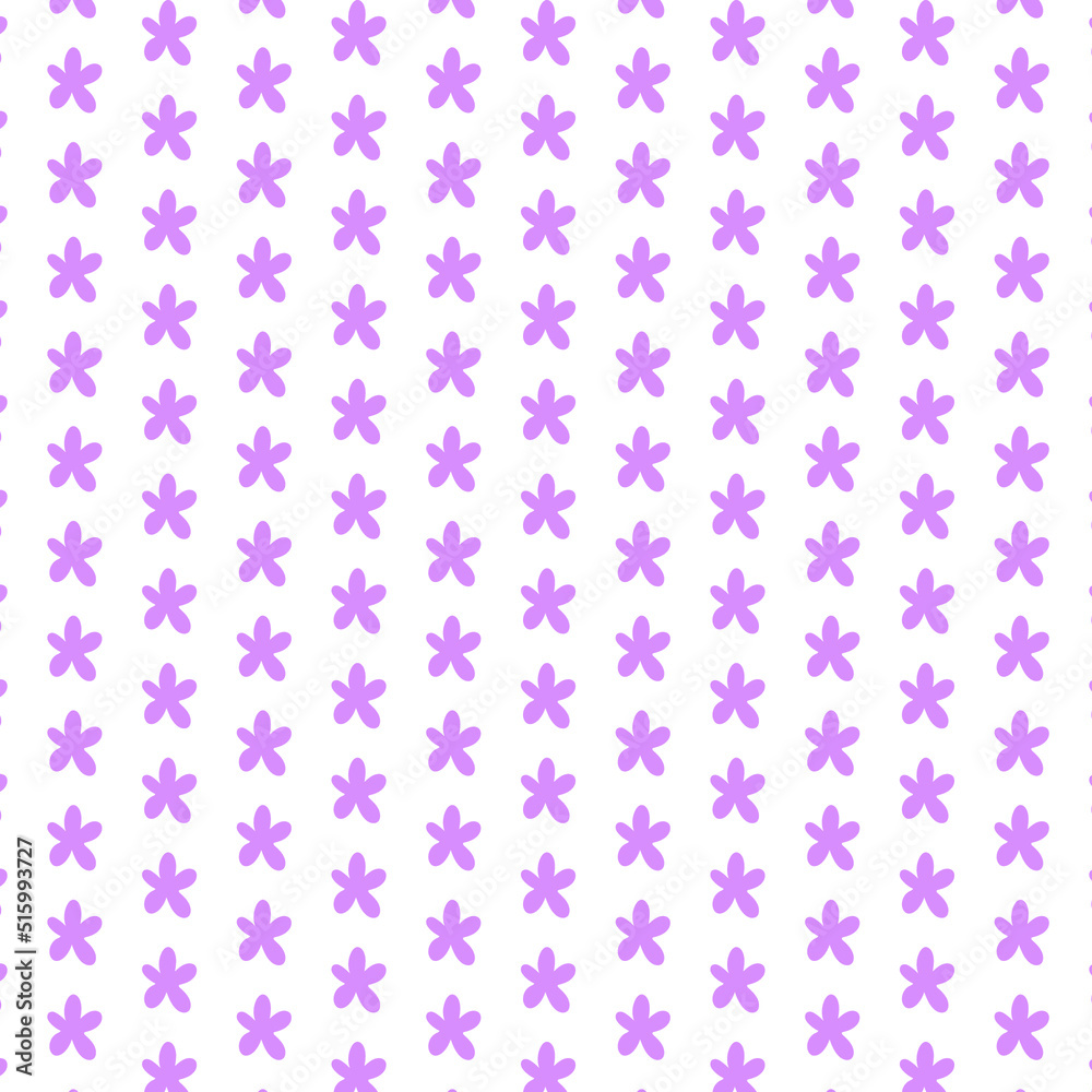 seamless pattern with small pink flowers on white background