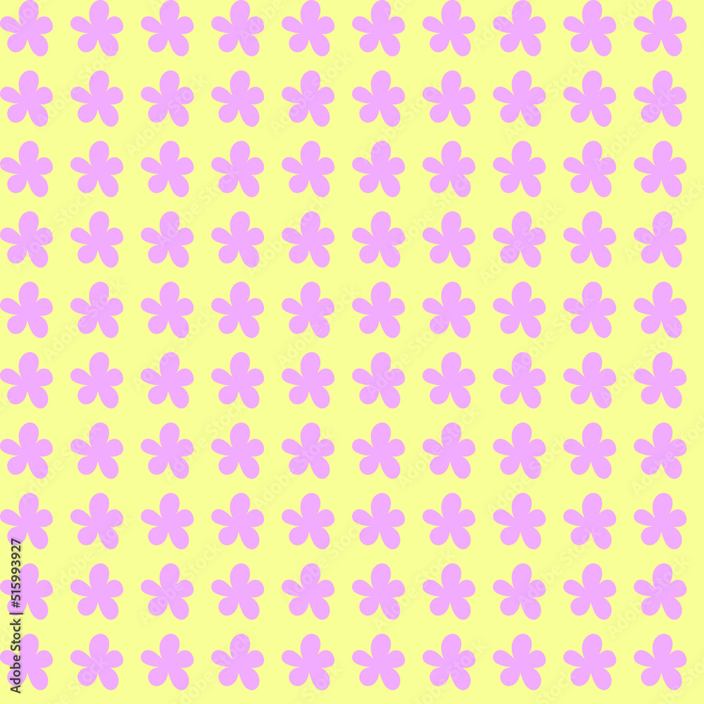 seamless pattern with pink flowers on yellow background seamless pattern with pink flowers on yellow background
