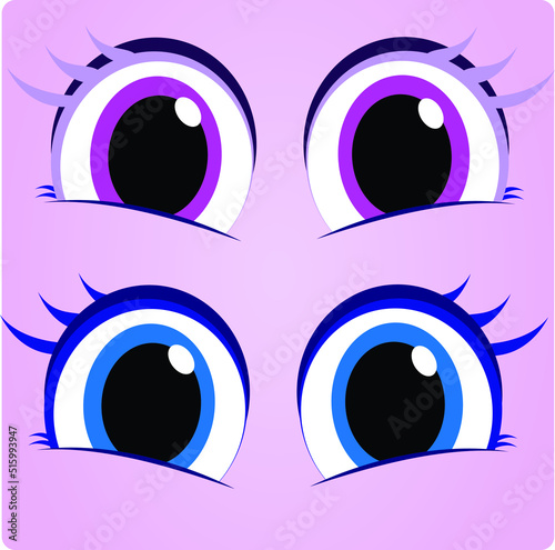 Set Cartoon Eye In Vector High quality original trendy vector set of 3d cartoon eyes.